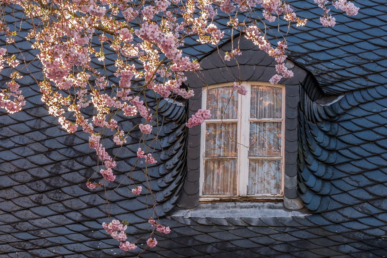 Een dakkapel aan de buitenkant van een woning die zichtbare slijtage toont en aan renovatie toe is