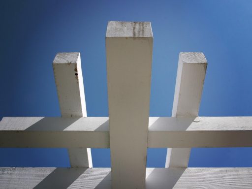 Houten overkapping op een terras in een groene tuin